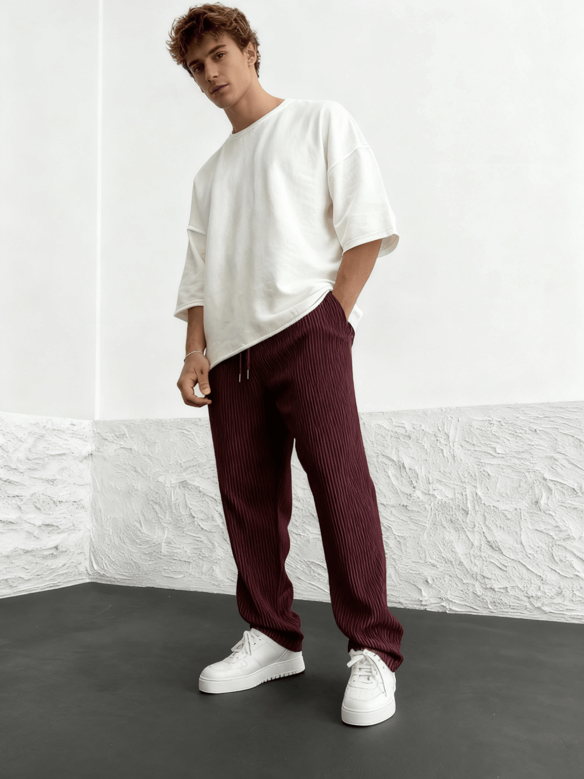 Ridgeflow Textured Knit Wide Leg Pants Product Image 09