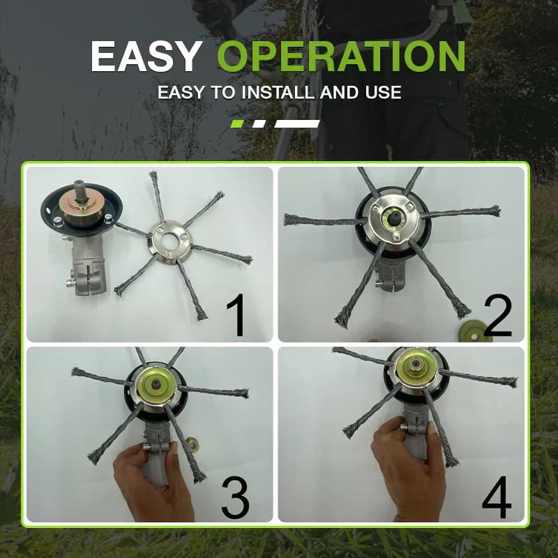 Rugged Steel Weed Trimmer Head Yard Cleanup Disc Product Image 06