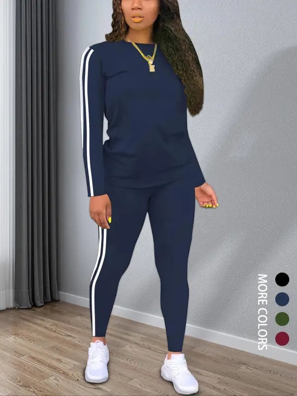 Sable Striped Knit Two Piece Outfit Product Image 02
