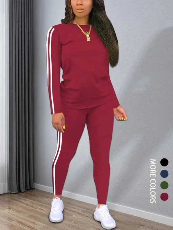 Sable Striped Knit Two Piece Outfit Product Image 04