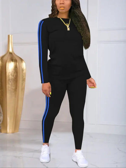 Sable Striped Knit Two Piece Outfit Product Image 05