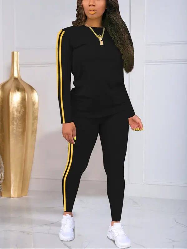 Sable Striped Knit Two Piece Outfit Product Image 06