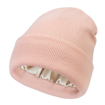 Satin Lined Knit Winter Beanie Product Image 03