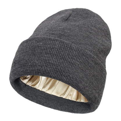 Satin Lined Knit Winter Beanie Product Image 05