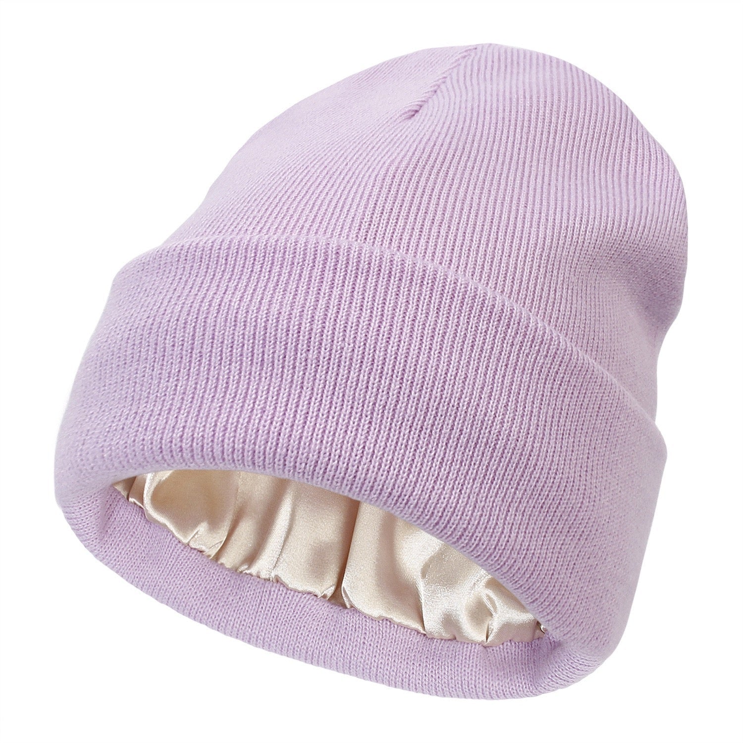 Satin Lined Knit Winter Beanie Product Image 06