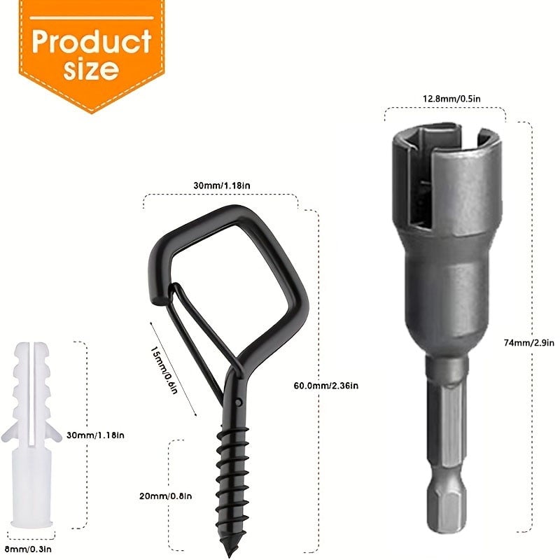 Secure Square Stainless Hanging Hooks 20 Pack Product Image 06