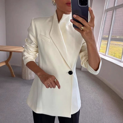 Serena Loose Fit Notched Collar Blazer Product Image 05