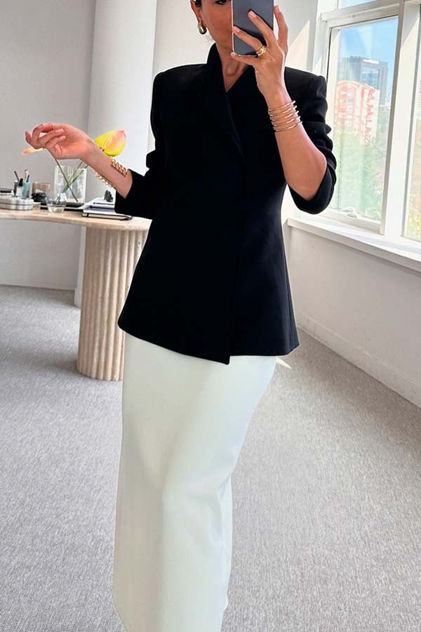 Serena Relaxed Notched Collar Blazer Product Image 04