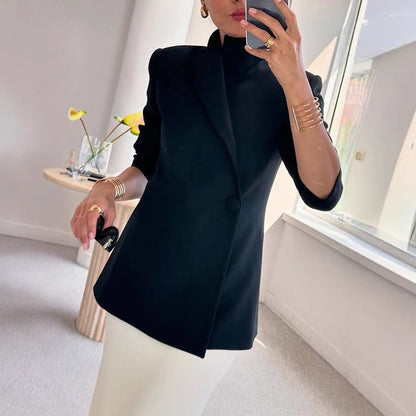 Serena Relaxed Notched Collar Blazer Product Image 06