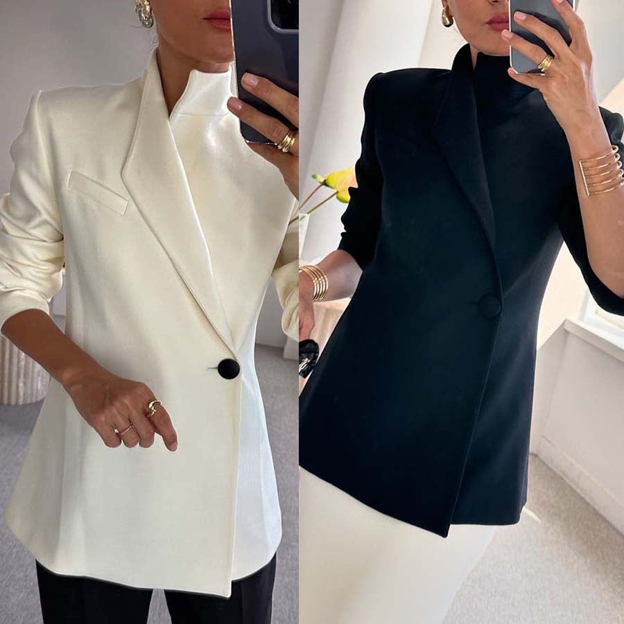 Serena Relaxed Notched Collar Blazer Product Image 08
