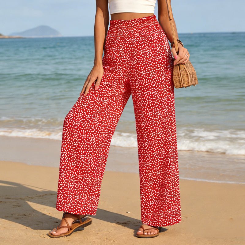 Serena Smocked High Waist Wide Leg Pants Product Image 08