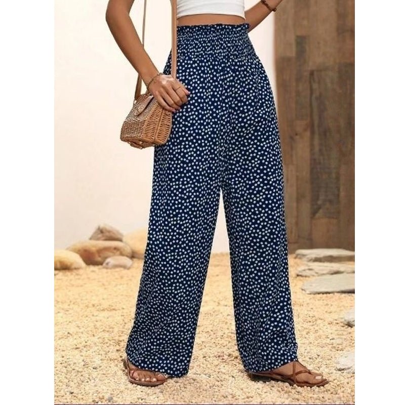 Serena Smocked High Waist Wide Leg Pants Product Image 10