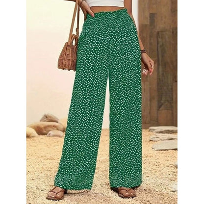 Serena Smocked High Waist Wide Leg Pants Product Image 11