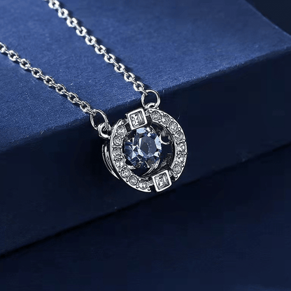 Shimmer Motion Rhinestone Pendant Necklace Product Image 02