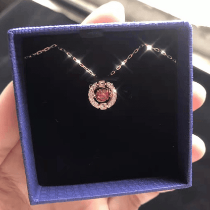 Shimmer Motion Rhinestone Pendant Necklace Product Image 07