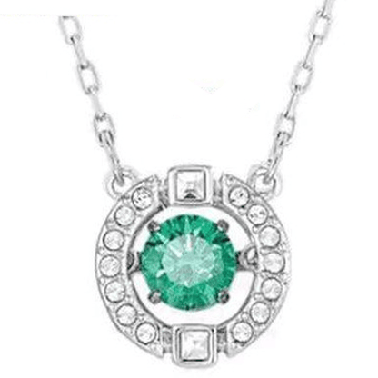 Shimmer Motion Rhinestone Pendant Necklace Product Image 09