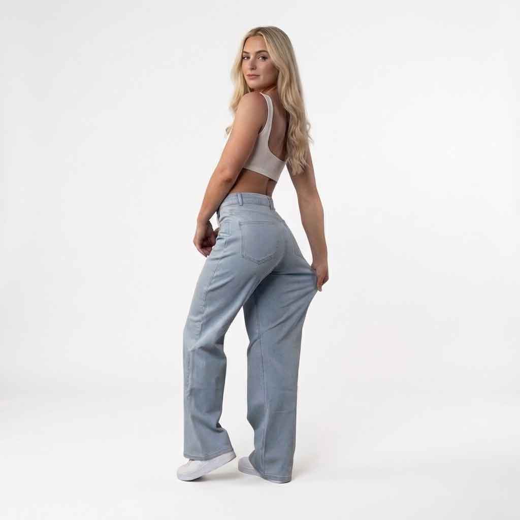 Sienna Mid Rise Wide Leg Jeans Product Image 02