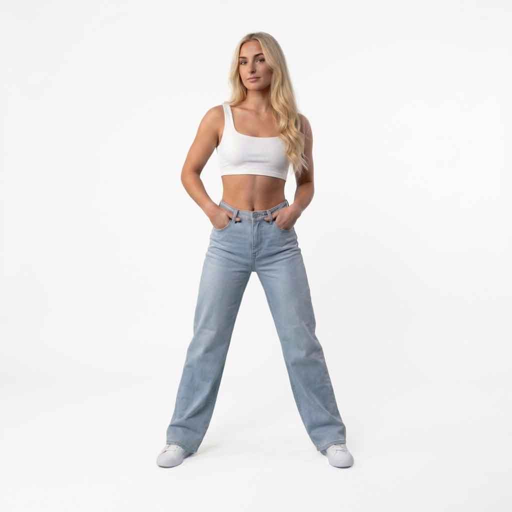Sienna Mid Rise Wide Leg Jeans Product Image 03