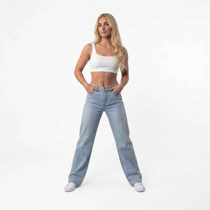 Sienna Mid Rise Wide Leg Jeans Product Image 03