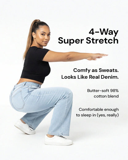 Sienna Mid Rise Wide Leg Jeans Product Image 07
