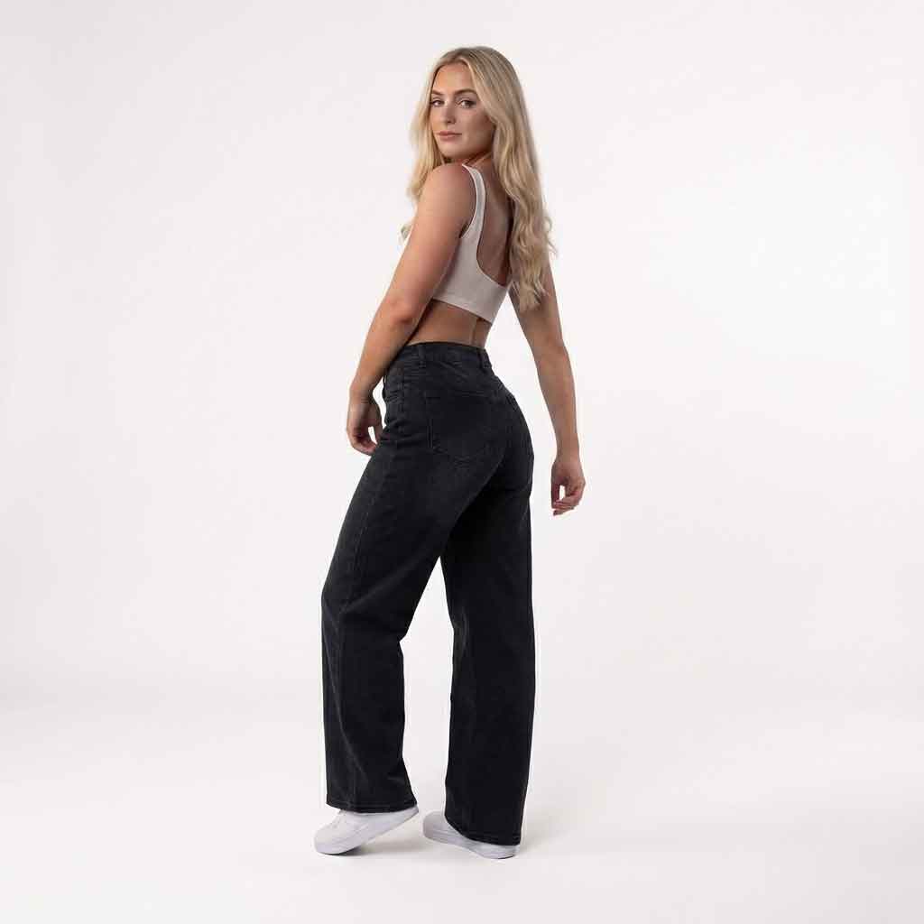 Sienna Mid Rise Wide Leg Jeans Product Image 11