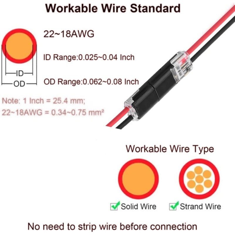 Snaplink 2 Pin Solderless Wire Connectors Product Image 07
