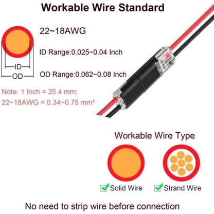 Snaplink 2 Pin Solderless Wire Connectors Product Image 07