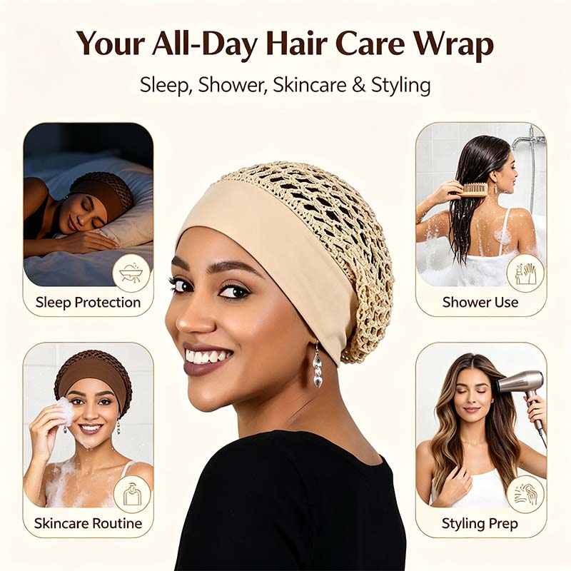 Soft Stretch Wide Edge Sleep Bonnets Product Image 03