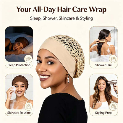 Soft Stretch Wide Edge Sleep Bonnets Product Image 03