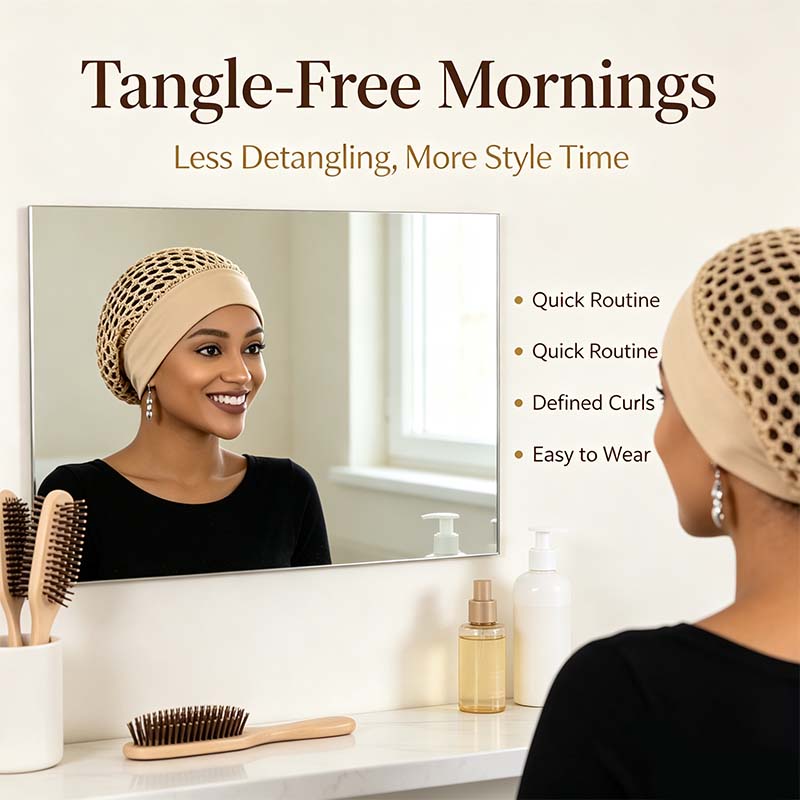 Soft Stretch Wide Edge Sleep Bonnets Product Image 05