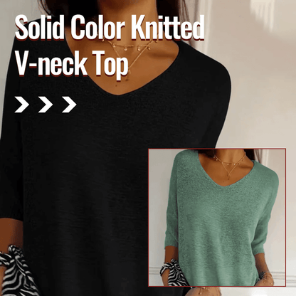 Softline V Neck Knit Layering Top Product Image 02