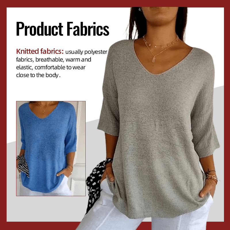 Softline V Neck Knit Layering Top Product Image 04
