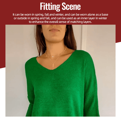 Softline V Neck Knit Layering Top Product Image 05