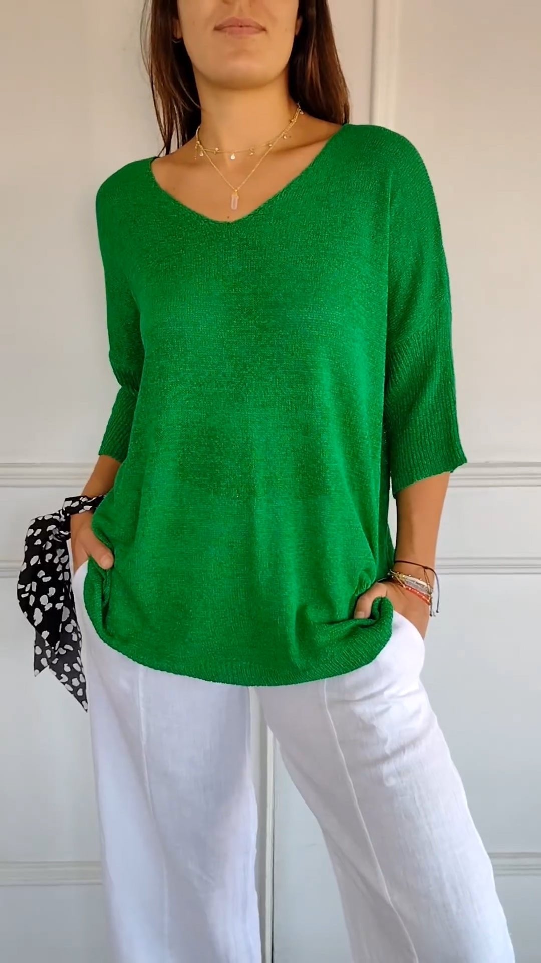 Softline V Neck Knit Layering Top Product Image 15