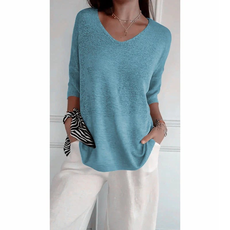 Softline V Neck Knit Layering Top Product Image 16