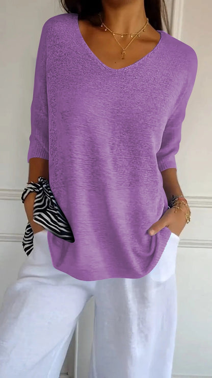Softline V Neck Knit Layering Top Product Image 17