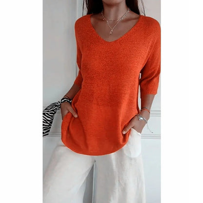 Softline V Neck Knit Layering Top Product Image 18