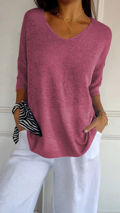 Softline V Neck Knit Layering Top Product Image 20