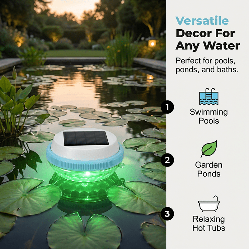Solar Floating Pool Light Dusk Activated Product Image 08