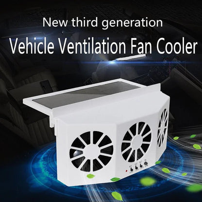 Solar Powered Car Window Fan Product Image 01