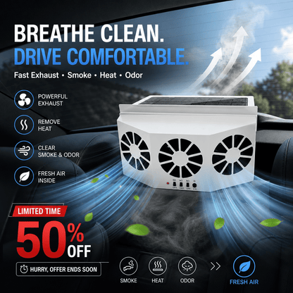 Solar Powered Car Window Fan Product Image 06
