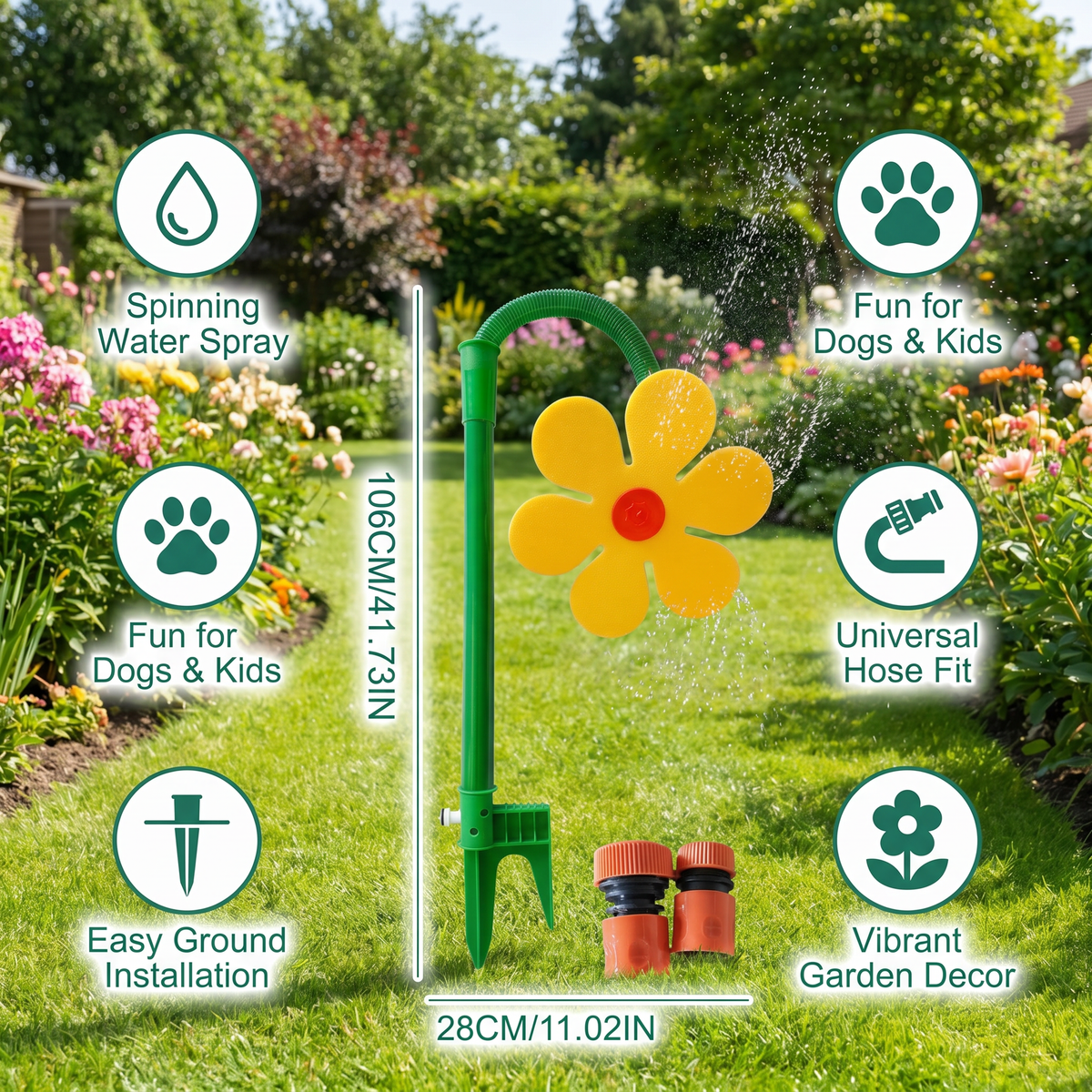 Spinning Flower Lawn Sprinkler Product Image 06
