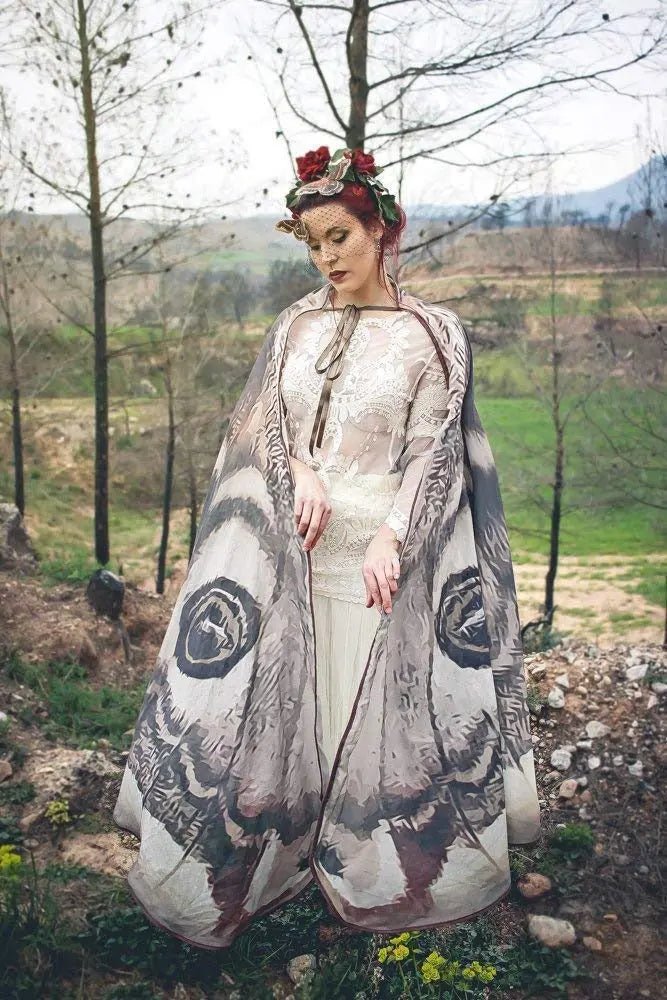 Starlit Moth Wing Chiffon Cape Product Image 05