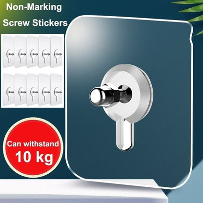 Strata Clear Adhesive Wall Hooks 10 Piece Product Image 03