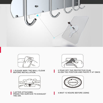 Strata Clear Adhesive Wall Hooks 10 Piece Product Image 05