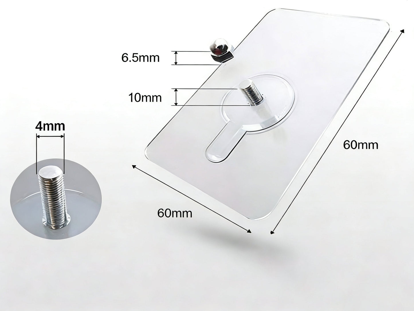 Strata Clear Adhesive Wall Hooks 10 Piece Product Image 07