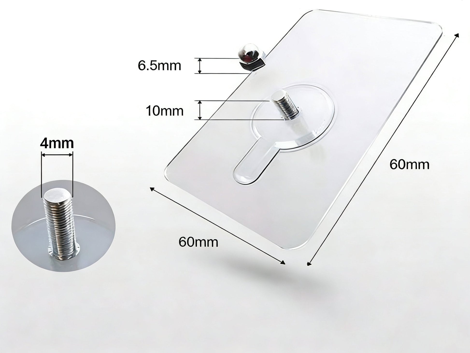 Strata Clear Adhesive Wall Hooks 10 Piece Product Image 07