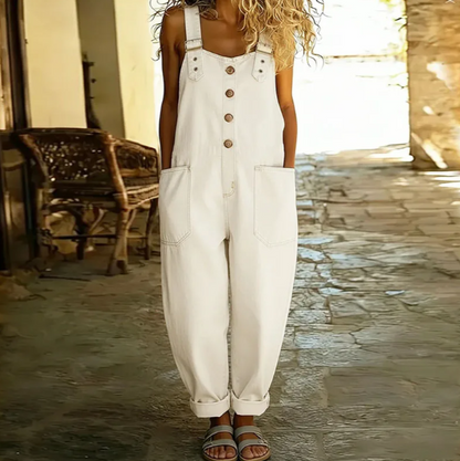 Strata Relaxed Denim Look Overalls Product Image 09