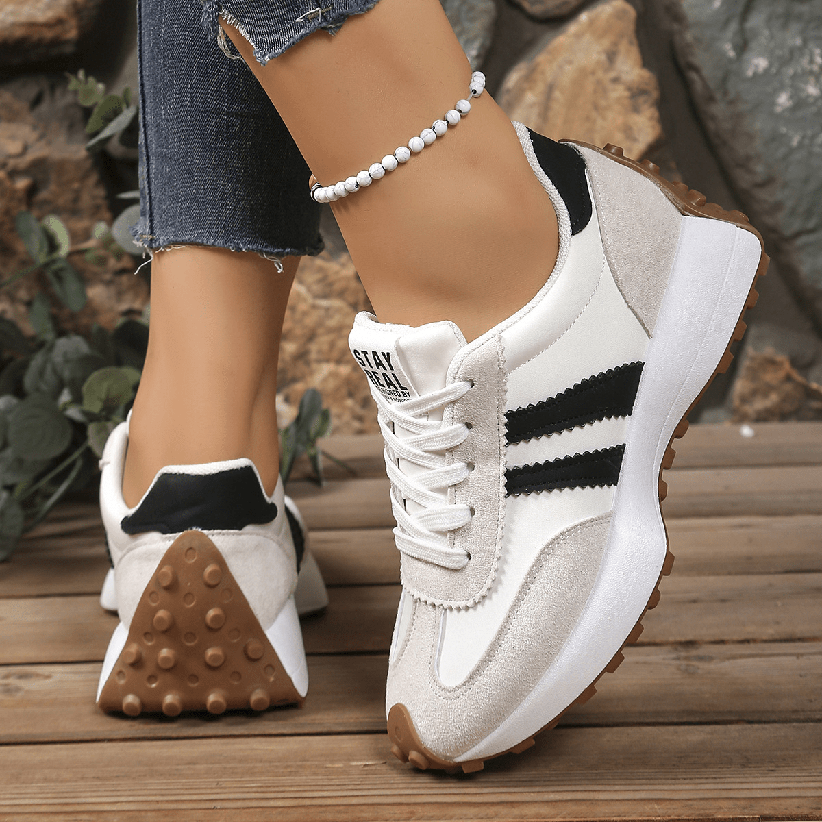 Stridesoft Womens Cushioned Lace Up Shoes Product Image 02