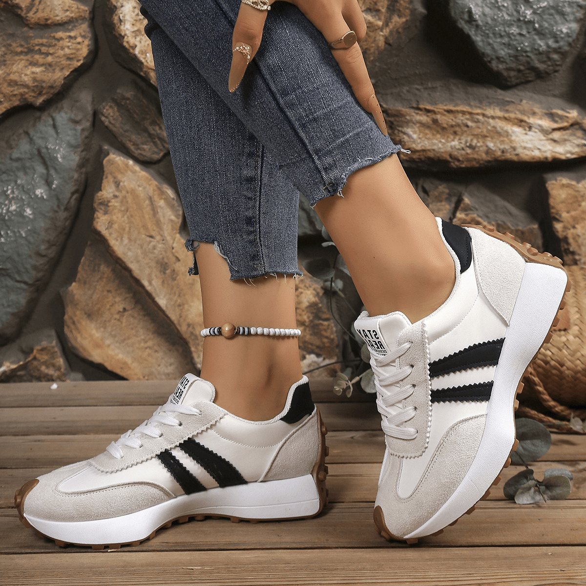 Stridesoft Womens Cushioned Lace Up Shoes Product Image 03